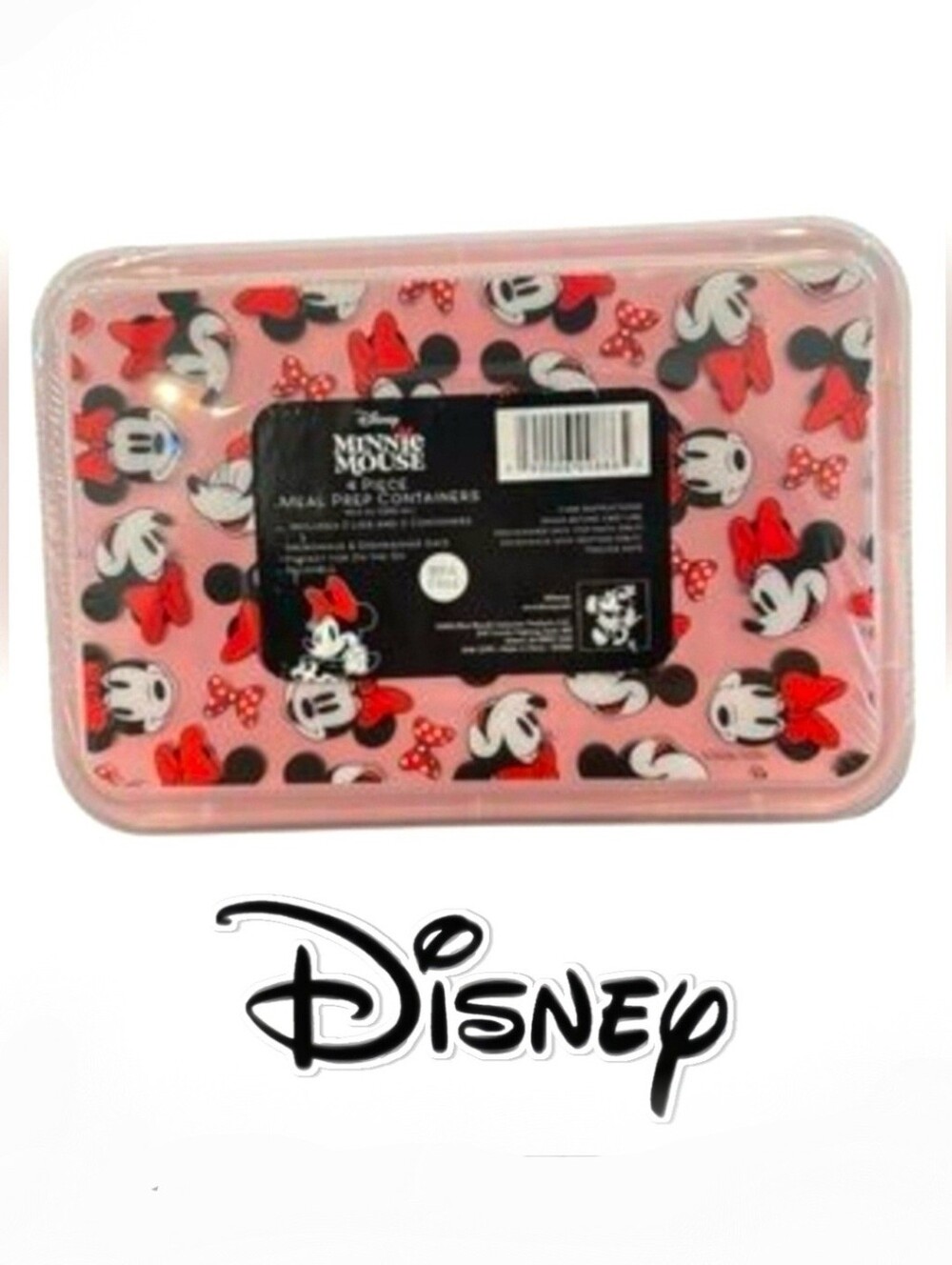NEW Disney Minnie Mouse 4-Piece Meal Prep - Storage Container Set